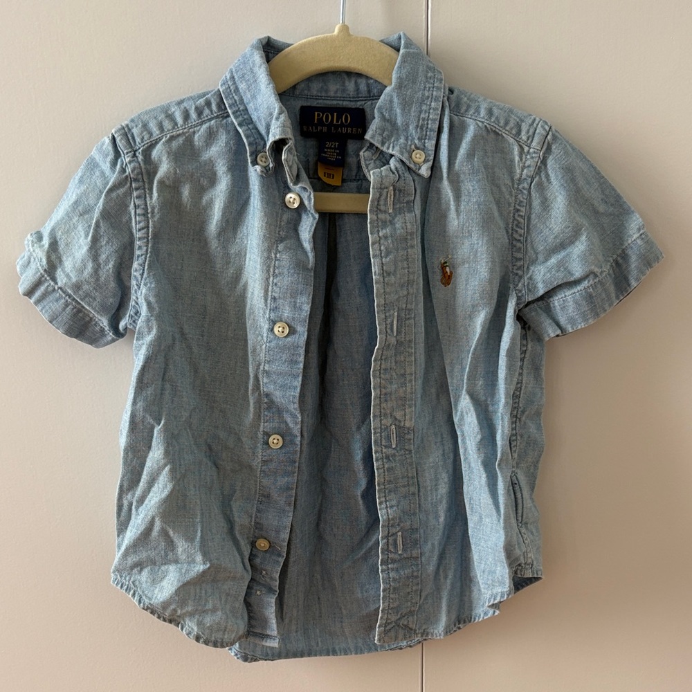 Polo by Ralph Lauren Kids Classic Blue Button Down Shirt